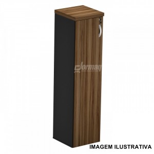 ARMARIO ALTO 1 PORTA ESQUERDA 40MM NOGAL/PRETO (412x 1610 x 420) - 336010540008