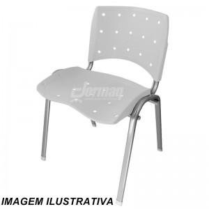 CADEIRA POLIPROPILENO EMPILHAVEL FIXA  - ERGOPLAX CROMADA COLORIDA- 34532C - ERGOPLAX CROMADA COLORIDA- 34532C