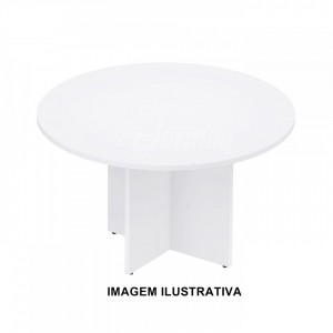 MESA REUNIÃO REDONDA PE PAINEL 25MM 1200 X 755 X 1200 BRANCO - 333011325015