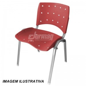 CADEIRA POLIPROPILENO EMPILHAVEL FIXA  - ERGOPLAX CROMADA COLORIDA- 34532C - ERGOPLAX CROMADA COLORIDA- 34532C