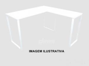 MESA ANGULAR 25MM PÉ RETANGULAR 1500 X 755 X 1500 BRANCO - 332012025015