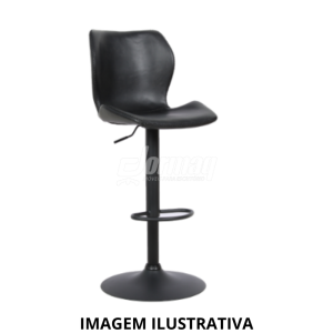 BANQUETA ITAJAÍ BASE DISCO PRETA - 365067