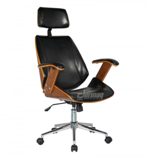 CADEIRA OFFICE LISBOA COM ENCOSTO DE CABEÇA PRETA - 36503228