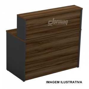 BALCÃO DE ATENDIMENTO 25MM 1500 X 1130 X 600 NOGAL/PRETO -  337011525008