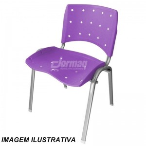 CADEIRA POLIPROPILENO EMPILHAVEL FIXA  - ERGOPLAX CROMADA COLORIDA- 34532C - ERGOPLAX CROMADA COLORIDA- 34532C