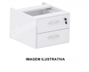 GAVETEIRO SUSPENSO 2 GAVETAS 25MM BRANCO (370 X 280 X 400) - 335010025015