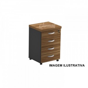 GAVETEIRO VOLANTE 4 GAVETAS 40MM SEVILHA/PRETO (467 X 710 X 420) - 335020240010