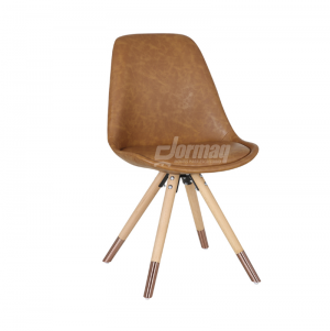 CADEIRA DECORATIVA LUANA PU MARROM - 36504808