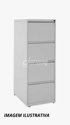 ARQUIVO DE AÇO - 04 GAVETAS PASTA SUSPENSA