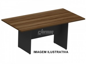 MESA REUNIÃO RETA PE PAINEL 25MM 2000 X 755 X 1000 NOGAL/PRETO - 333010225008