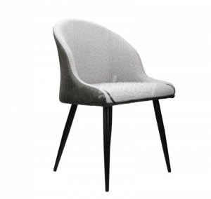 CADEIRA DECORATIVA LOUISE CINZA ESCURO/LINHO CINZA - 36505554