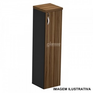 ARMARIO ALTO 1 PORTA DIREITA 40MM NOGAL/PRETO (412 x 1610 x 420)  - 336010440008