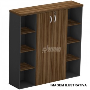 ARMARIO ALTO GOLD 40MM NOGAL/PRETO (1590 x 1610 x 420) - 336010740008