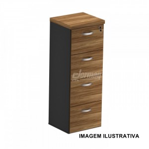 ARQUIVO 4 GAVETAS 40MM SEVILHA/PRETO (467 X 1290 X 420) - 335030040010