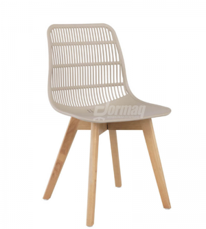 CADEIRA DECORATIVA AGNES SEM BRAÇO NUDE - 36505101