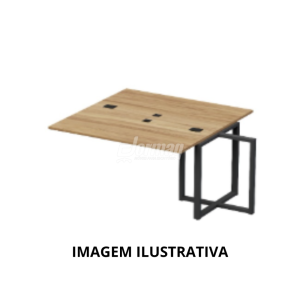 MESA COMPONÍVEL BERLIM AUXILIAR NOGAL/PRETO (1200X1200) - 331096225008