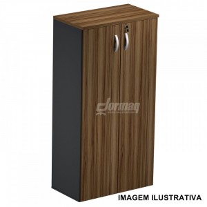 ARMARIO ALTO 2 PORTAS 25MM NOGAL/PRETO (805 x 1610 x 420) - 336010225008