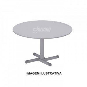 MESA REUNIÃO REDONDA 15MM 1200 X 750 CINZA SEM ABAS - 333020315001