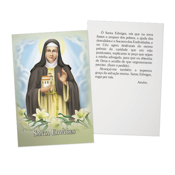 SO055 Santinho Santa Edwiges Editora Bella Arte