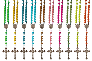 T-034 - Terço de São Bento Colorido - 8mm