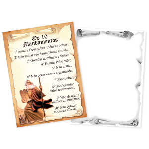 Postal Os 10 Mandamentos - PR-081 Postal Os 10 Mandamentos - PR-081