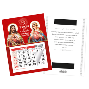 PCL-008 - Calendário Postal Sagrado Coração c/ refil e imã PCL-008 - Calendário Postal Sagrado Coração c/ refil e imã