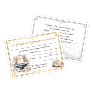 CEP-026 - Certificado Preparação ao Batismo CEP-026 - Certificado Preparação ao Batismo