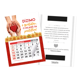 PCL-004 - Calendário Postal c/ refil e imã, para dizimistas PCL-004 - Calendário Postal c/ refil e imã, para dizimistas