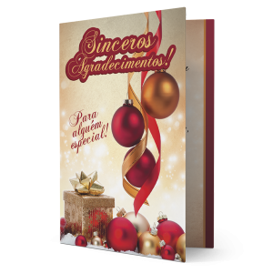PB-013 - Cartão - A sua lembrança, amizade e atenção tornam o Natal e a vida muito mais felizes!
