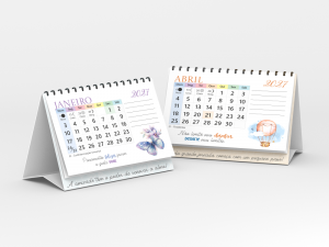CLM-001 - Calendário de Mesa - Amizade - 7 Folhas