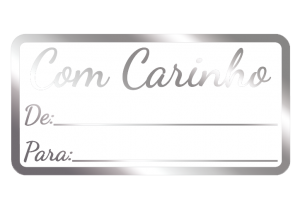 AP-005 - Etiqueta Decorativa - Com Carinho De  / Para