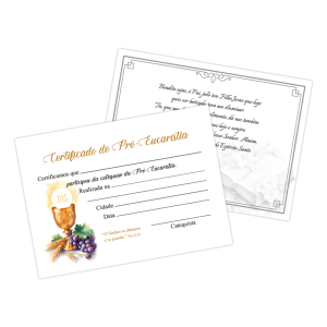 CEP-025 - Certificado Pré-Eucaristia CEP-025 - Certificado Pré-Eucaristia