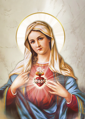 PA4-022 - Pôster Sagrado Coração de Maria - 10 unidades