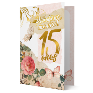 M-176 - Cartão Aniversário de 15 anos