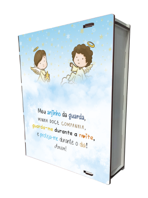 CMM-023 - Caixa MDF Anjo da Guarda azul