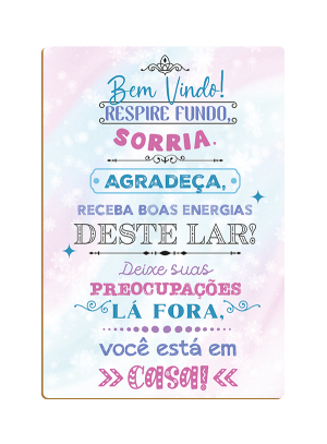 PDF-005 - Placa Decorativa... Bem-Vindo