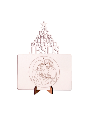 PEN-003 - Placa de Enfeite Natal - Sagrada Família PEN-003 - Placa de Enfeite Natal - Sagrada Família