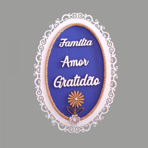 EFP-015 - Enfeite de Parede Amor Família Gratidão