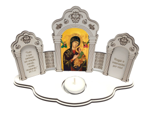 OMV-005 - Oratório com Vela Perpétuo Socorro OMV-005 - Oratório com Vela Perpétuo Socorro