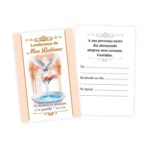 LP-003 - Lembrancinha de Batismo - 100 unidades LP-003 - Lembrancinha de Batismo - 100 unidades