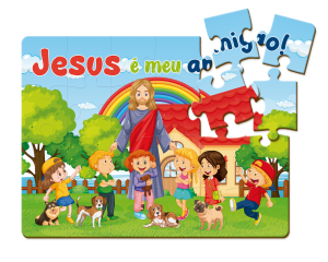 JB-001 - Quebra-Cabeça Jesus é meu amigo