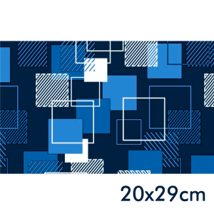 SP-021 - Saco de Presente - 20x29cm - Quadrados Azul - Metalizado - 50 unidades