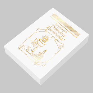 TC-005 - Caixa Presente de Papel com Hotstamp - Primeira Eucaristia