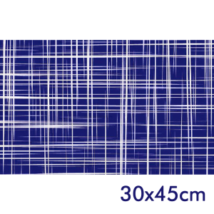 SP-053 - Saco de Presente - 30x45cm - Linho rústico azul - Metalizado - 50 unidades