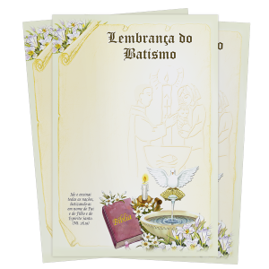 LS-037 - Lembrança de Batismo - Sem Texto