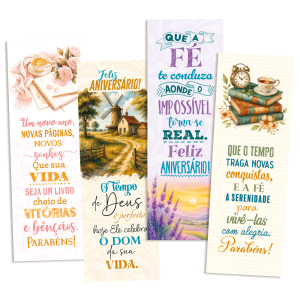 KMP-126 - Kit Marca Página - Aniversário B - 180 unidades