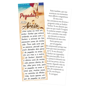 MP-071 - Marca Página - Pegadas na Areia - 50 unidades