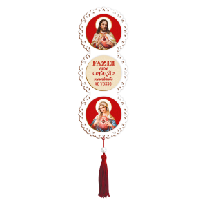 AM-005 - Adorno Sagrado Coração de Jesus e Maria AM-005 - Adorno Sagrado Coração de Jesus e Maria