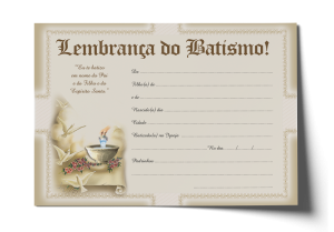 Lembrança do Batismo - CEP-038A Lembrança do Batismo - CEP-038A