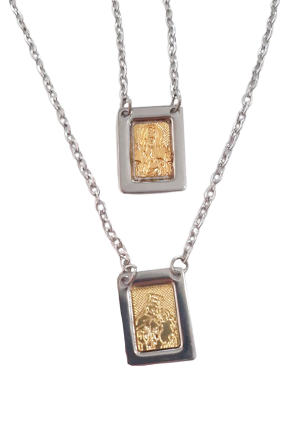 EI-008 - Escapulário Nossa Senhora do Carmo Dourado EI-008 - Escapulário Nossa Senhora do Carmo Dourado